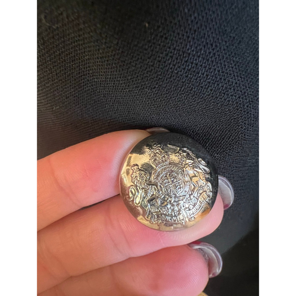 Women's Lauren Ralph Lauren Black Blazer with Silver Buttons, Size 14 - Picture 3 of 8